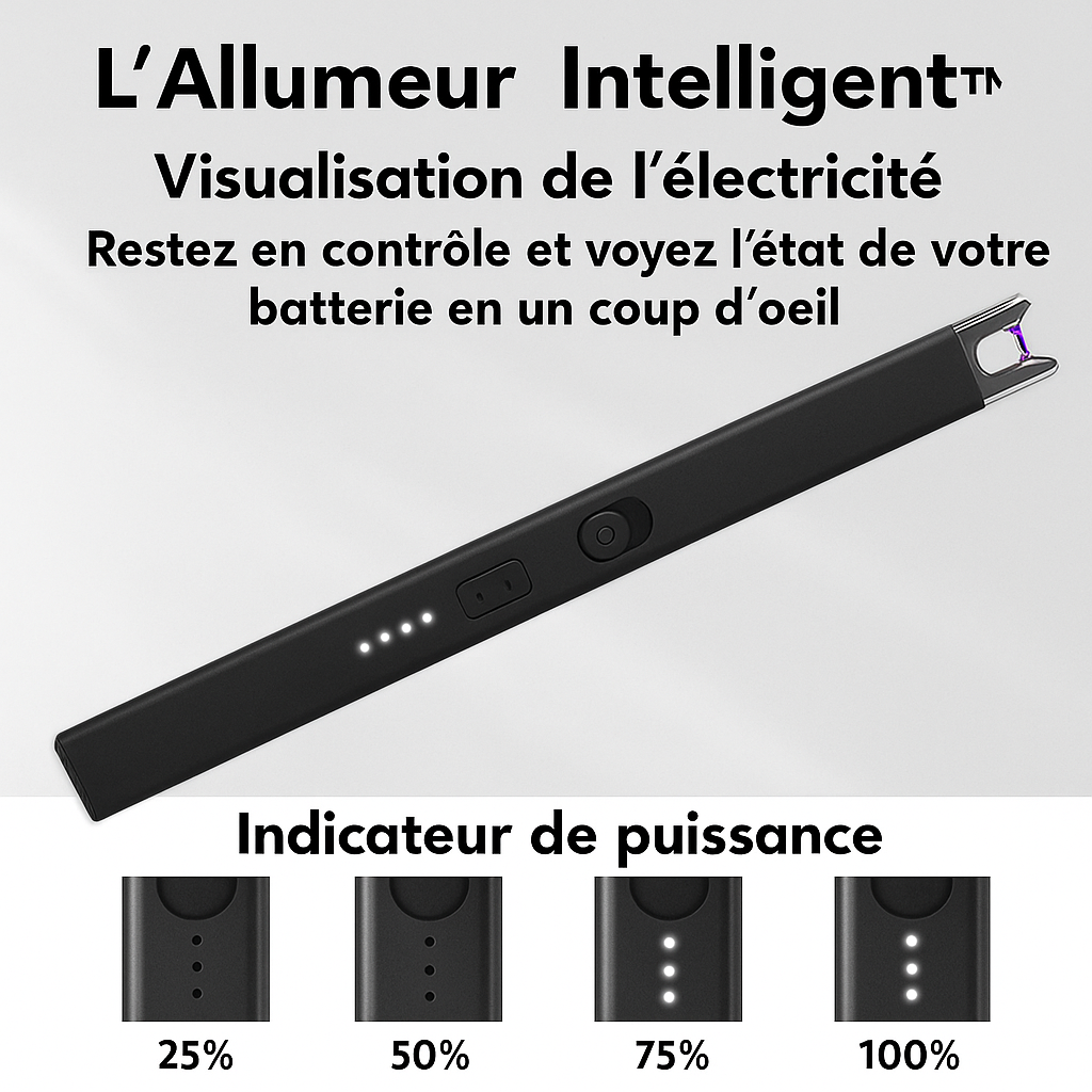 Briquet Électrique Rechargeable - L’Allumeur Intelligent