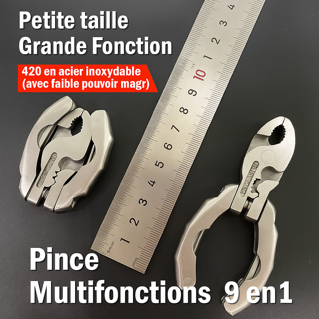 Pince Multifonctions Portable 9 en 1 : Votre Alliée Essentielle