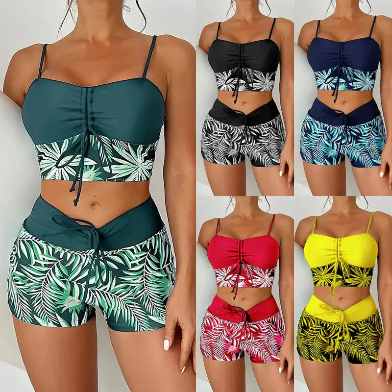 Ensemble de Bikini taille haute à contrôle du ventre