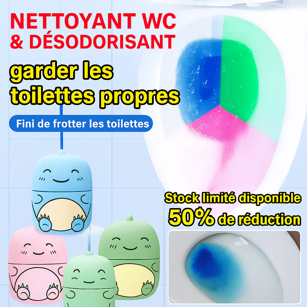 le Nettoyant WC & Désodorisant qui garantit une propreté éclatante et une fraîcheur durable.