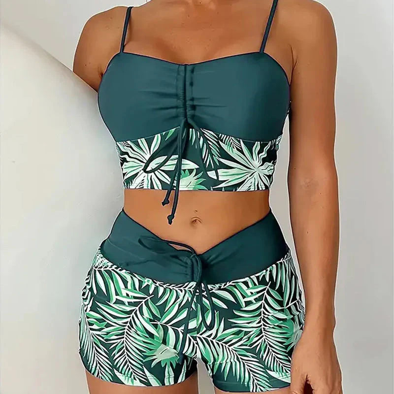 Ensemble de Bikini taille haute à contrôle du ventre