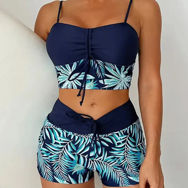 Ensemble de Bikini taille haute à contrôle du ventre