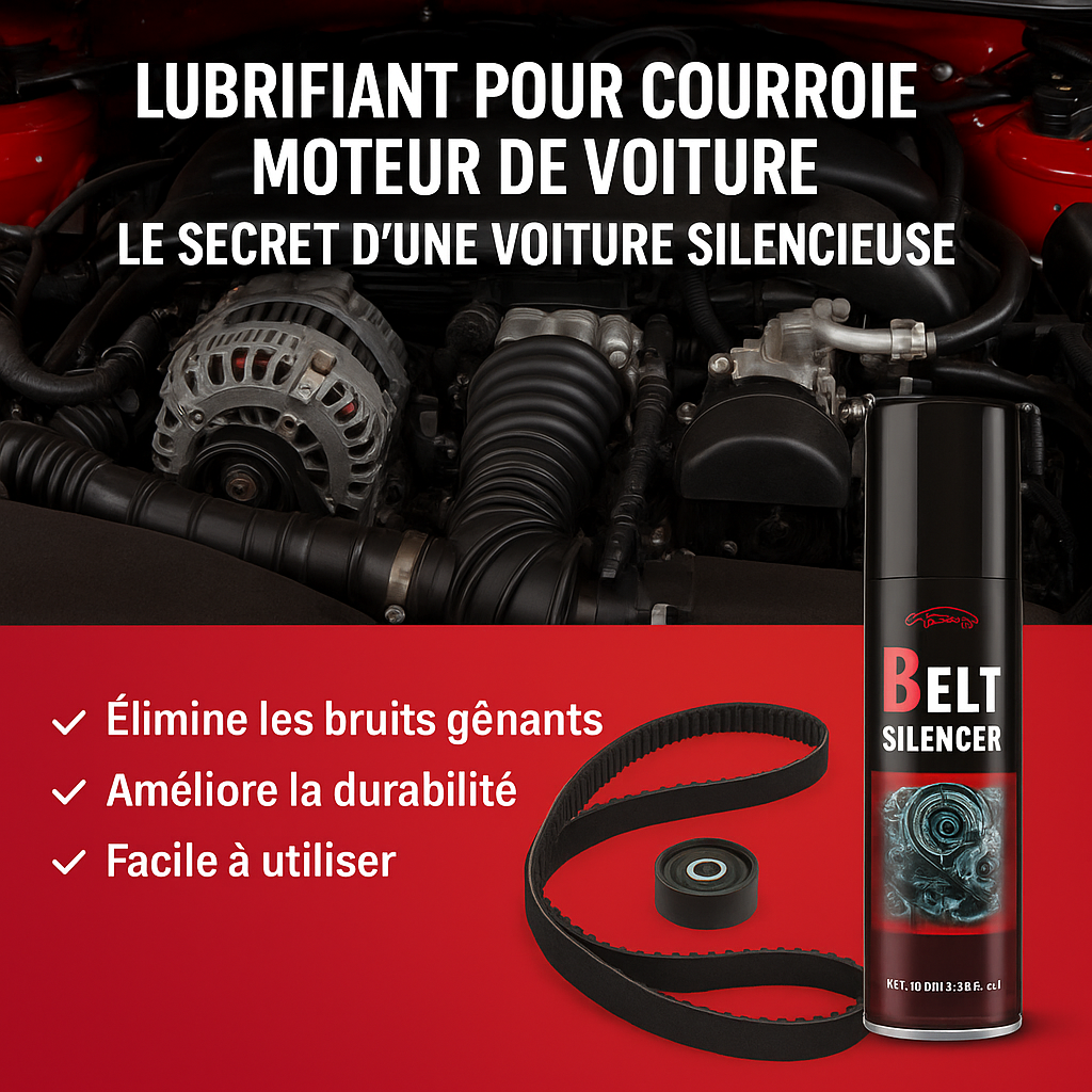 Lubrifiant pour courroie moteur de voiture - Le Secret d'une Voiture Silencieuse
