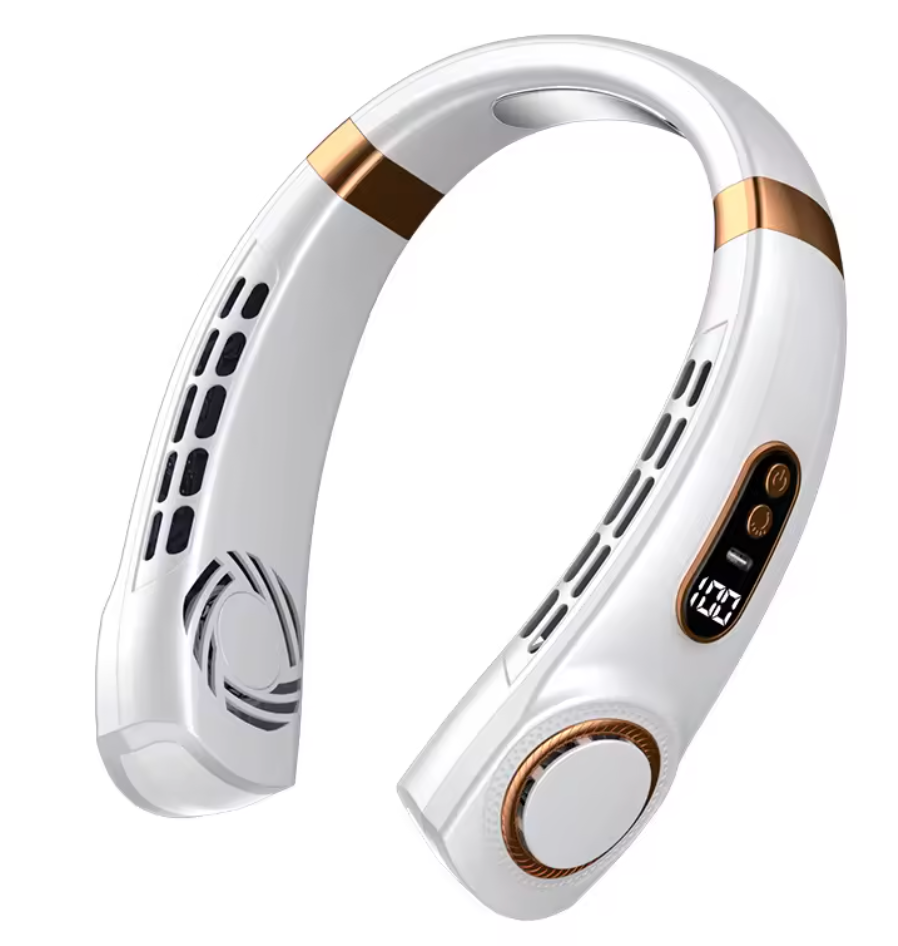 Ventilateur de Cou Ultra-Portable – votre allié contre la chaleur, même sans électricité !