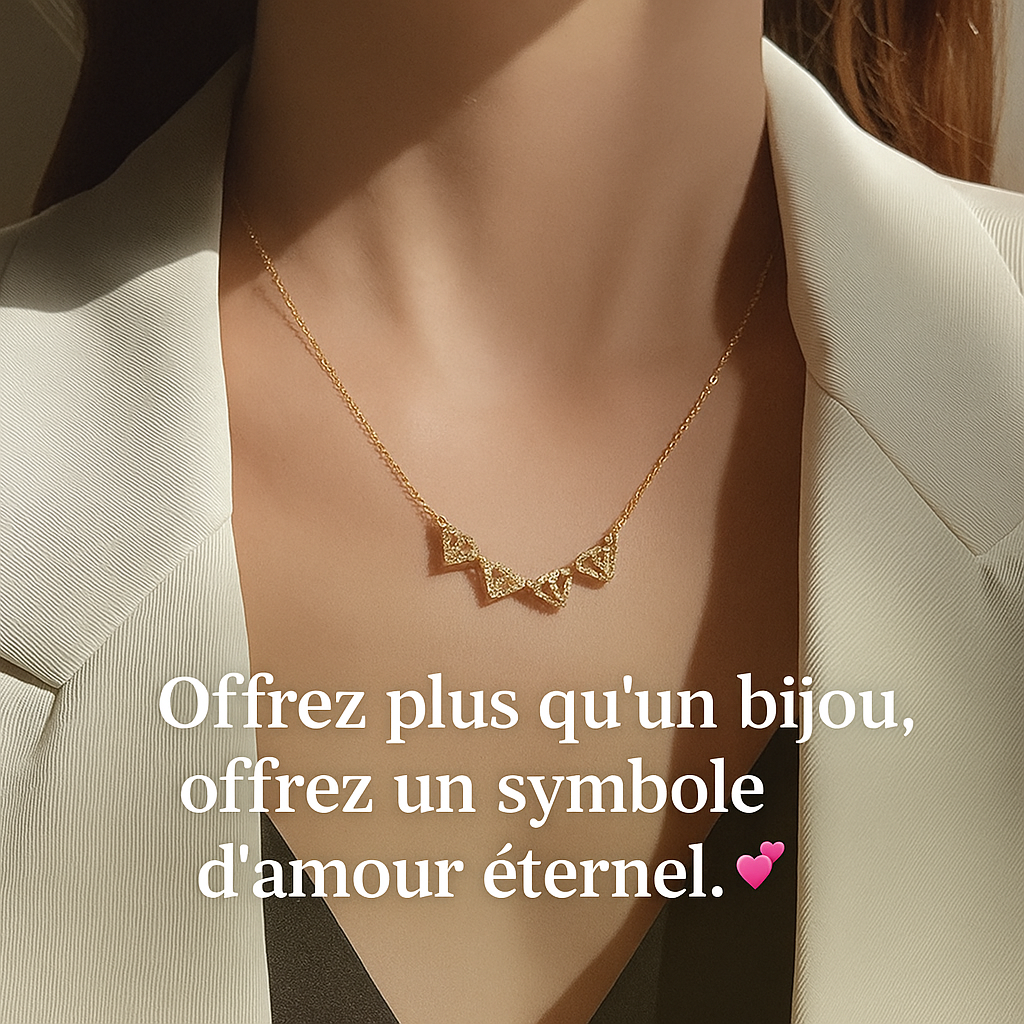 Collier Trèfle de Cœurs – L’élégance et la chance réunies