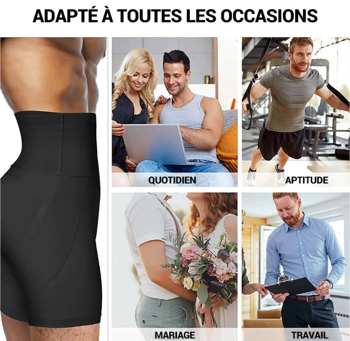 Boxer gainant homme - Sous-Vêtement Amincissant