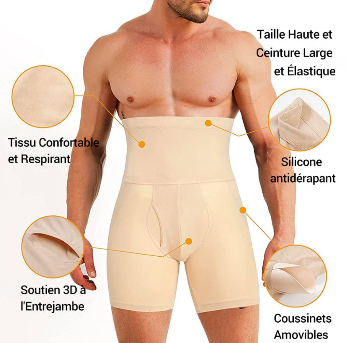 Boxer gainant homme - Sous-Vêtement Amincissant