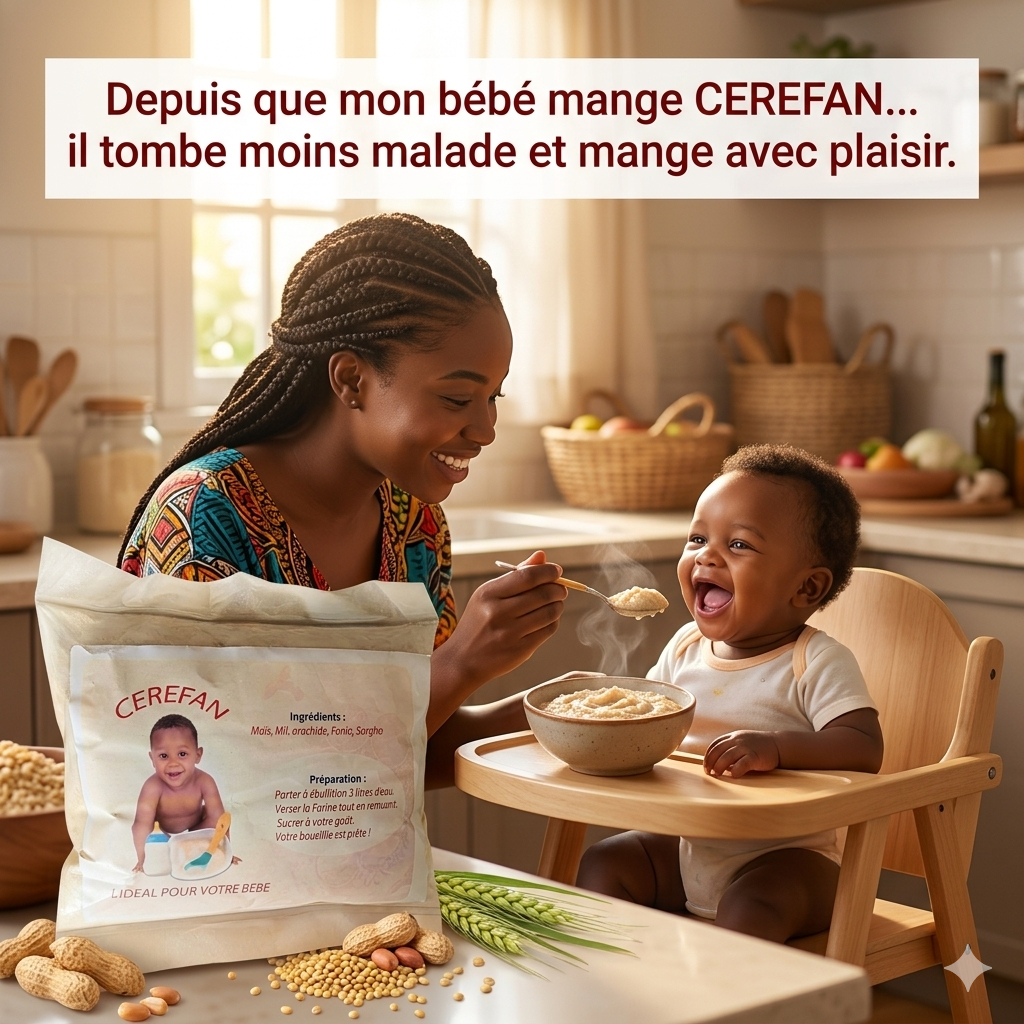 CEREFAN : Le secret des mamans sereines pour un bébé vigoureux et en pleine santé.