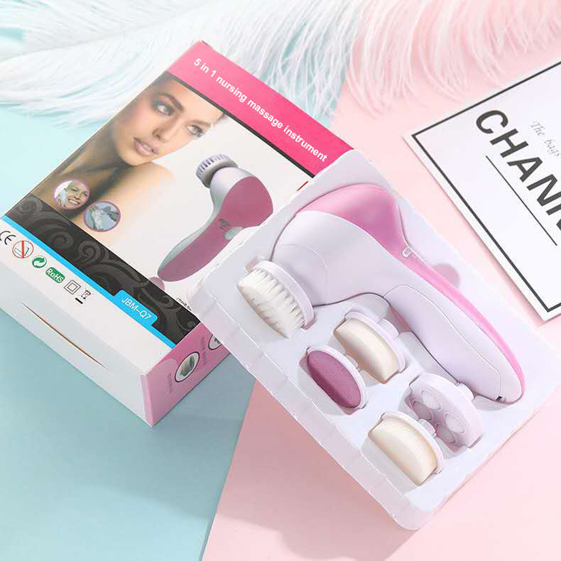 Brosse de Soin & Massage du Visage 5 en 1 – Peau Nette & Éclatante