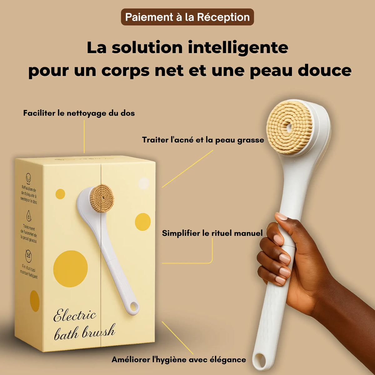 Brosse de Douche Électrique Ultra-Performante 360° - Votre Solution pour une Propreté Inégalée