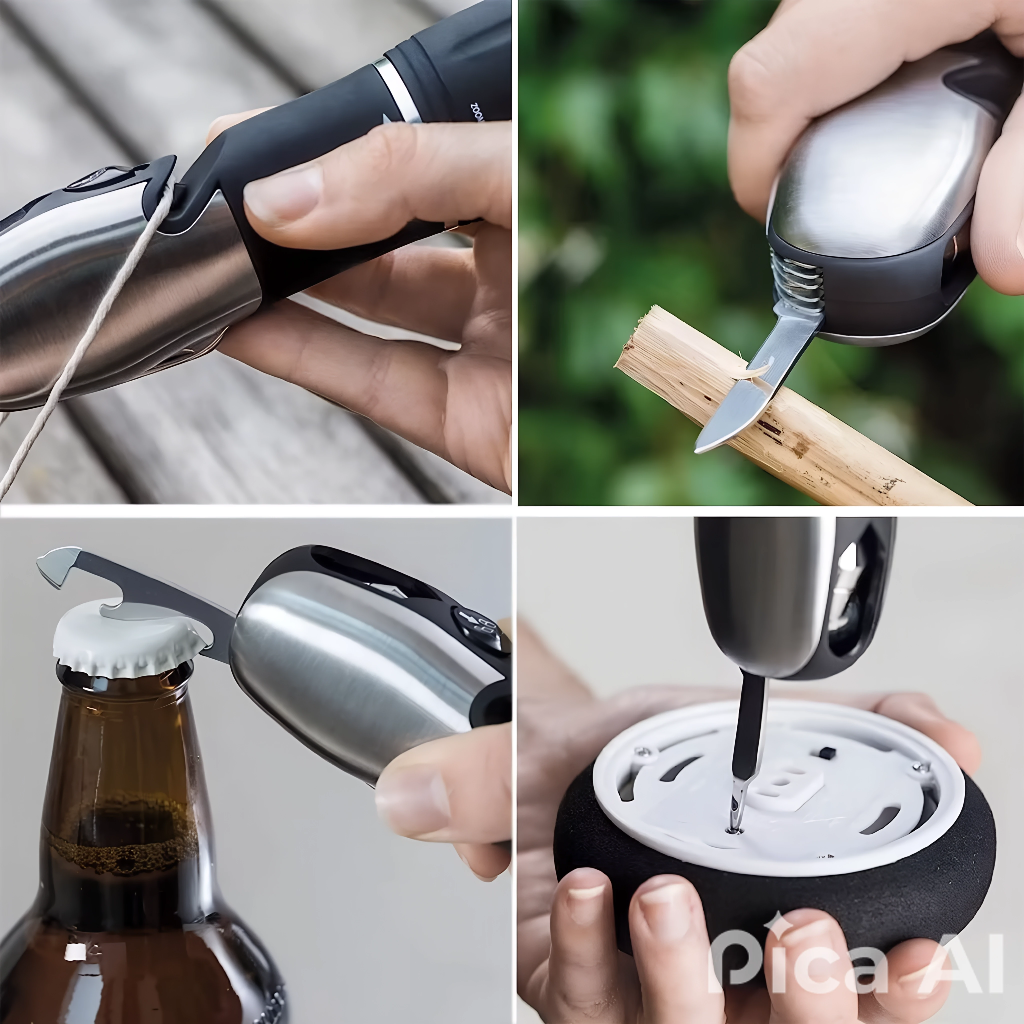 Torche Multi-Outils Durable 8 en 1 : Votre Parfait Compagnon de sécurité