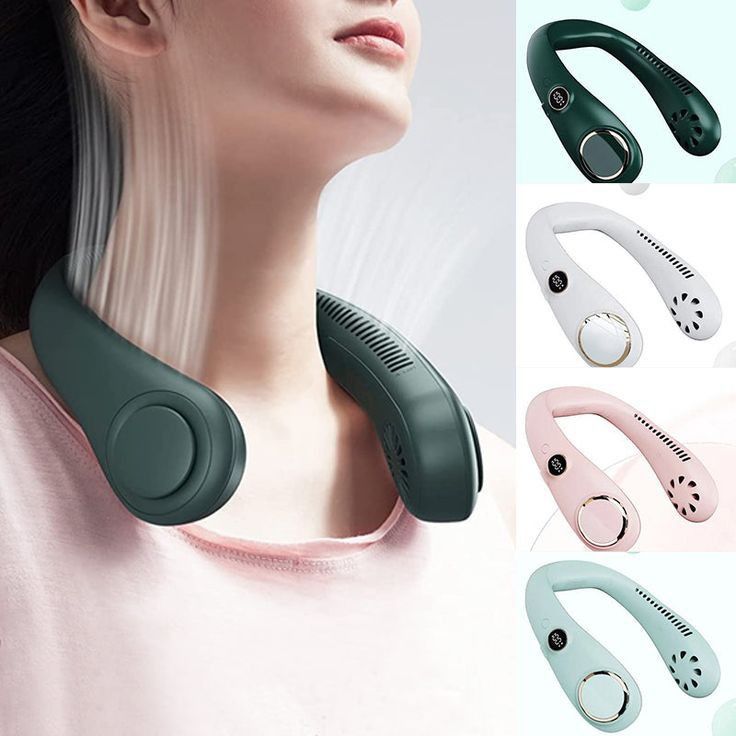 Ventilateur de Cou Ultra-Portable – votre allié contre la chaleur, même sans électricité !