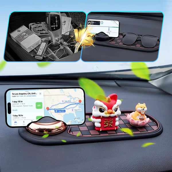 Tapis Antidérapant Multifonctions pour Voiture - Support de téléphones et accessoires
