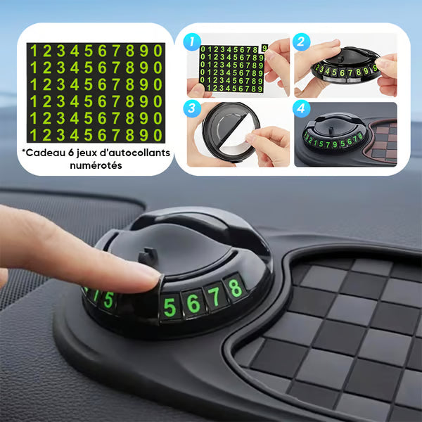 Tapis Antidérapant Multifonctions pour Voiture - Support de téléphones et accessoires